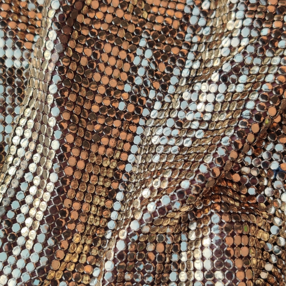 Vintage 1930s Whiting and Davis Flapper Gold Mesh Drawstring bag - Picture 11 of 12